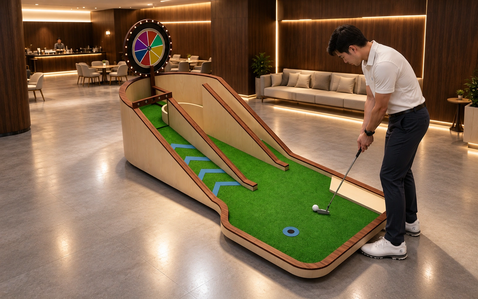 Curve Block Golf Hole